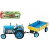 Traktor Zetor s valníkom modrý na kľúčik kov 28cm Kovap v krabičke Traktor Zetor s valníkom modrý na kľúčik kov 28cm Kovap v krabičke