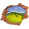 Nálepka fototapeta 3D na stenu Zelené kopce 90x70 cm Nálepka fototapeta 3D na stenu Zelené kopce 90x70 cm