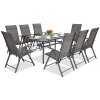 Kovový záhradný nábytok Modena/Rosario pre 8 osôb Garden Point antracit Kovový záhradný nábytok Modena/Rosario pre 8 osôb Garden Point antracit
