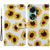 Peňaženkové kožené puzdro Painted na Oppo A38 - Sunflower Peňaženkové kožené puzdro Painted na Oppo A38 - Sunflower
