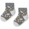 Dojčenské ponožky Včeličky 14-16 šedá