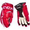 Hokejové rukavice CCM JetSpeed FTWomen Red/White Senior 13 palcov Hokejové rukavice CCM JetSpeed FTWomen Red/White Senior 13 palcov