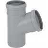 Kanalizačná tvarovka vnútorná, redukovaný T-kus 160x110 mm, 45 stupňov, HT Plus sivá Kanalizačná tvarovka vnútorná, redukovaný T-kus 160x110 mm, 45 stupňov, HT Plus sivá