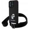 Karl Lagerfeld Saffiano Crossbody Popruh Metal Karl and Choupette Zadní Kryt pro iPhone 16 Black KLHCP16SSAKCPBK (KLHCP16SSAKCPBK) Karl Lagerfeld Saffiano Crossbody Popruh Metal Karl and Choupette Zadní Kryt pro iPhone 16 Black KLHCP16SSAKCPBK (KLHCP16SSAKCPBK)