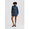 Karl Lagerfeld Jeans Klj Puff Sleeve Denim Dress Washed Dark Blue