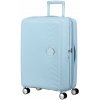 American Tourister SOUNDBOX SPINNER 67 EXP Pastel Blue 71,5 L petrolejová American Tourister SOUNDBOX SPINNER 67 EXP Pastel Blue 71,5 L petrolejová