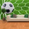 Sablio Tapeta Futbalová lopta v bráne - 125x75 cm Sablio Tapeta Futbalová lopta v bráne - 125x75 cm