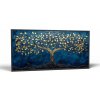 Stromy Zlatý strom noci | Obraz Vintessia v ráme Rozmery panoráma: 60x120, Rám: Čierny matný-alu Stromy Zlatý strom noci | Obraz Vintessia v ráme Rozmery panoráma: 60x120, Rám: Čierny matný-alu