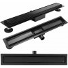 Rea Neox Black Matt, lineárny odtokový žľab 90cm, vzor 2v1, čierna matná, REA-G6603