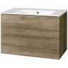 Mereo Aira, kúpeľňová skrinka s keramickým umývadlom 81 cm, dub Halifax Mereo Aira, kúpeľňová skrinka s keramickým umývadlom 81 cm, dub Halifax