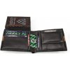 Pánska kožená peňaženka Arwel 4702 - čierna-svetlo hnedá