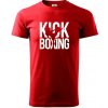 Nápis Kick Boxing - Klasické pánske tričko vyššej gramáže - M ( Červená ) Nápis Kick Boxing - Klasické pánske tričko vyššej gramáže - M ( Červená )