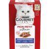 Miešané balenie Gourmet Mon Petit 6 x 50 g - tuniak, losos, pstruh Miešané balenie Gourmet Mon Petit 6 x 50 g - tuniak, losos, pstruh