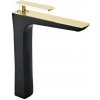 MEXEN - Indus umývadlová batéria vysoká, čierna / zlatá 744610-75 MEXEN - Indus umývadlová batéria vysoká, čierna / zlatá 744610-75