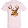 Tričko poľovnícke Jeleň s parožím - svetlo ružové, 3XL Tričko poľovnícke Jeleň s parožím - svetlo ružové, 3XL