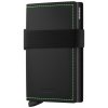 Kožená peňaženka SECRID Bandwallet Matte Black-Green čierna Kožená peňaženka SECRID Bandwallet Matte Black-Green čierna