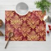 Biante Zamatové prestieranie Tamara TMR-053 Zámocký vzor na vínovo červenom 35x45 cm