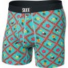 Saxx Ultra Super Soft Boxer Brief Fly Pina Colada Plaid-Aqua