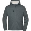 James & Nicholson Bunda JN 1874, flecová, pletená, unisex COT021874as304-metal grey XL Melír šedá metal/nature James & Nicholson Bunda JN 1874, flecová, pletená, unisex COT021874as304-metal grey XL Melír šedá metal/nature