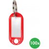 Kľúčové závesy, 100 ks, červené Kľúčové závesy, 100 ks, červené