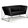 Kožená sedacia súprava NET, dvojmiestna, čierna Kožená sedacia súprava NET, dvojmiestna, čierna