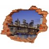Nálepka diera na stenu Manhattan v noci 90x70 cm Nálepka diera na stenu Manhattan v noci 90x70 cm