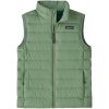 Patagonia Down Sweater detská vesta svetlo zelená Patagonia Down Sweater detská vesta svetlo zelená