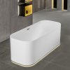 VILLEROY & BOCH Finion voľne stojaca vaňa z materiálu Quaryl (bez spoja medzi panelom a vaňou), odtok v strede, 1700 x 700 x 633 mm, s prítokom, lišta Design, funkcia Emotion, Chrome, Stone White, UBQ VILLEROY & BOCH Finion voľne stojaca vaňa z materiálu Quaryl (bez spoja medzi panelom a vaňou), odtok v strede, 1700 x 700 x 633 mm, s prítokom, lišta Design, funkcia Emotion, Chrome, Stone White, UBQ