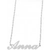 Ewena Retiazka z ocele s menom Anna strieborný Písmo: Písacie + Darčekové balenie Ewena Retiazka z ocele s menom Anna strieborný Písmo: Písacie + Darčekové balenie