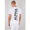 Alpha Industries Backprint T white tričko pánske biele