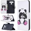 Peňaženkové kožené puzdro na LG K61 - Panda Peňaženkové kožené puzdro na LG K61 - Panda
