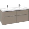 Villeroy & Boch Subway 3.0 skrinka 127.2x46.2x57.6 cm závesná kúpeľňová skrinka pod umývadlo sivá C568L0VM Villeroy & Boch Subway 3.0 skrinka 127.2x46.2x57.6 cm závesná kúpeľňová skrinka pod umývadlo sivá C568L0VM