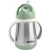 Beaba Fľaša Bidon s dvojitými stenami Stainless Steel Straw Cup Sage Green 250 ml z nehrdzavejúcej ocele zelená Beaba Fľaša Bidon s dvojitými stenami Stainless Steel Straw Cup Sage Green 250 ml z nehrdzavejúcej ocele zelená