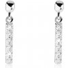 Šperky eshop - Strieborné 925 náušnice, visiace trblietavé paličky, číre zirkóniky X16.11 Šperky eshop - Strieborné 925 náušnice, visiace trblietavé paličky, číre zirkóniky X16.11