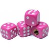 Čiapočky ventilov hracie kocky ružové, 4 ks Čiapočky ventilov hracie kocky ružové, 4 ks