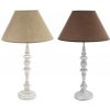 Stolná lampa s tienidlom, biela, šedá s patinou, 35x62 cm (LA-166306 TABLE LAMP METAL POLYESTER 35X39 35 2 MOD.) Stolná lampa s tienidlom, biela, šedá s patinou, 35x62 cm (LA-166306 TABLE LAMP METAL POLYESTER 35X39 35 2 MOD.)
