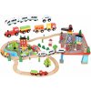 Kruzzel 9363 Drevená vláčkodráha na batérie 88 dielov, 330 cm Kruzzel 9363 Drevená vláčkodráha na batérie 88 dielov, 330 cm