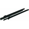 Walteco Rolničkový výsuv 500 mm čierny 20 kg 1 pár 60105