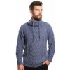 Vlnka pánský vlněný rolák se šňůrkami Merino modrá Vlnka pánský vlněný rolák se šňůrkami Merino modrá