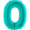 Grabo Fóliový balón s číslicou 0 tyrkysový 102 cm Grabo Fóliový balón s číslicou 0 tyrkysový 102 cm