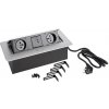 STRONG StrongPower Elektrická zásuvka 2x 230V, Francouzská, 2x USB A+C, strieborná STRONG StrongPower Elektrická zásuvka 2x 230V, Francouzská, 2x USB A+C, strieborná