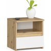 Ak furniture Nočný stolík CL1 40 cm dub artisan/biely Ak furniture Nočný stolík CL1 40 cm dub artisan/biely