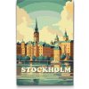 Vymalujsisam.sk Maľovanie podľa čísiel - Štokholm, Švédsko Veľkosť: 40x60cm, Rám: Na kartónovej doske Vymalujsisam.sk Maľovanie podľa čísiel - Štokholm, Švédsko Veľkosť: 40x60cm, Rám: Na kartónovej doske