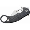 LE1 A BS LionSteel Folding knife STONE WASHED MagnaCut blade, BLACK aluminum handle