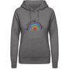 AWDis Hoodie Mikina - Dúha s nápisom - Beautiful like a rainbow - Uhlíková - S - Dámske AWDis Hoodie Mikina - Dúha s nápisom - Beautiful like a rainbow - Uhlíková - S - Dámske