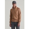 Gant REG SHIELD HALF ZIP SWEAT hnedá
