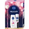 Nivea Delicate Rose Touch sprchový gél 250 ml + Black & White Clear antiperspirant sprej 150 ml