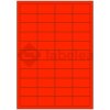 Labelea Samolepiace etikety 48,5x25,4 mm signálne farebné papierové, na hárku A4, pre laserovú tlač, Farba etikiet Signálna červená, Počet hárkov v balení 100 EPY048025SR044S Labelea Samolepiace etikety 48,5x25,4 mm signálne farebné papierové, na hárku A4, pre laserovú tlač, Farba etikiet Signálna červená, Počet hárkov v balení 100 EPY048025SR044S