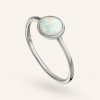 SilveAmo Jemný stříbrný prsten se světle modrým opálem KK2OPB.1184