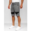 Sivo-čierne pánske teplákové šortky Bolf Q3877 Sivo-čierne pánske teplákové šortky Bolf Q3877